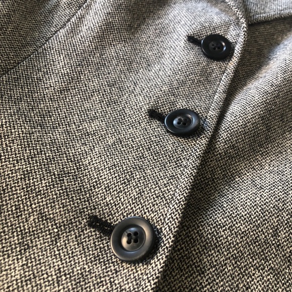 United Colours of Benetton Gray Wool Blend Blazer with Corduroy Collar ✨ Size 42 - Picture 6 of 16